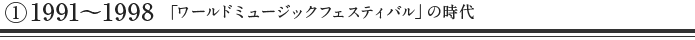 「ワールドミュージックフェスティバルの時代」